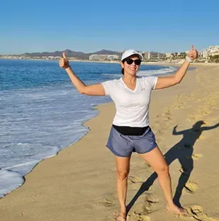 Maria Jose Colina en la playa